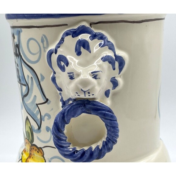 Di Camillo Biscotti 1920 Jar Hand Painted 13" Tuscany Italy Lemons MINT Conditio - Picture 7 of 15
